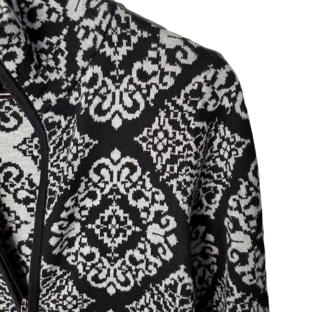 CYNTHIA ROWLEY Scroll Print Women's Long Sleeve Dress Jacket - Picture 9 of 9
